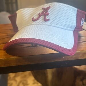 White and Red Visor with Logo